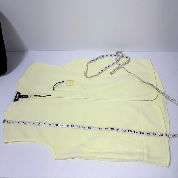 NWT Rains Fleece Vest Straw Yellow Sleeveless Unisex Zip Front L - Picture 10 of 10